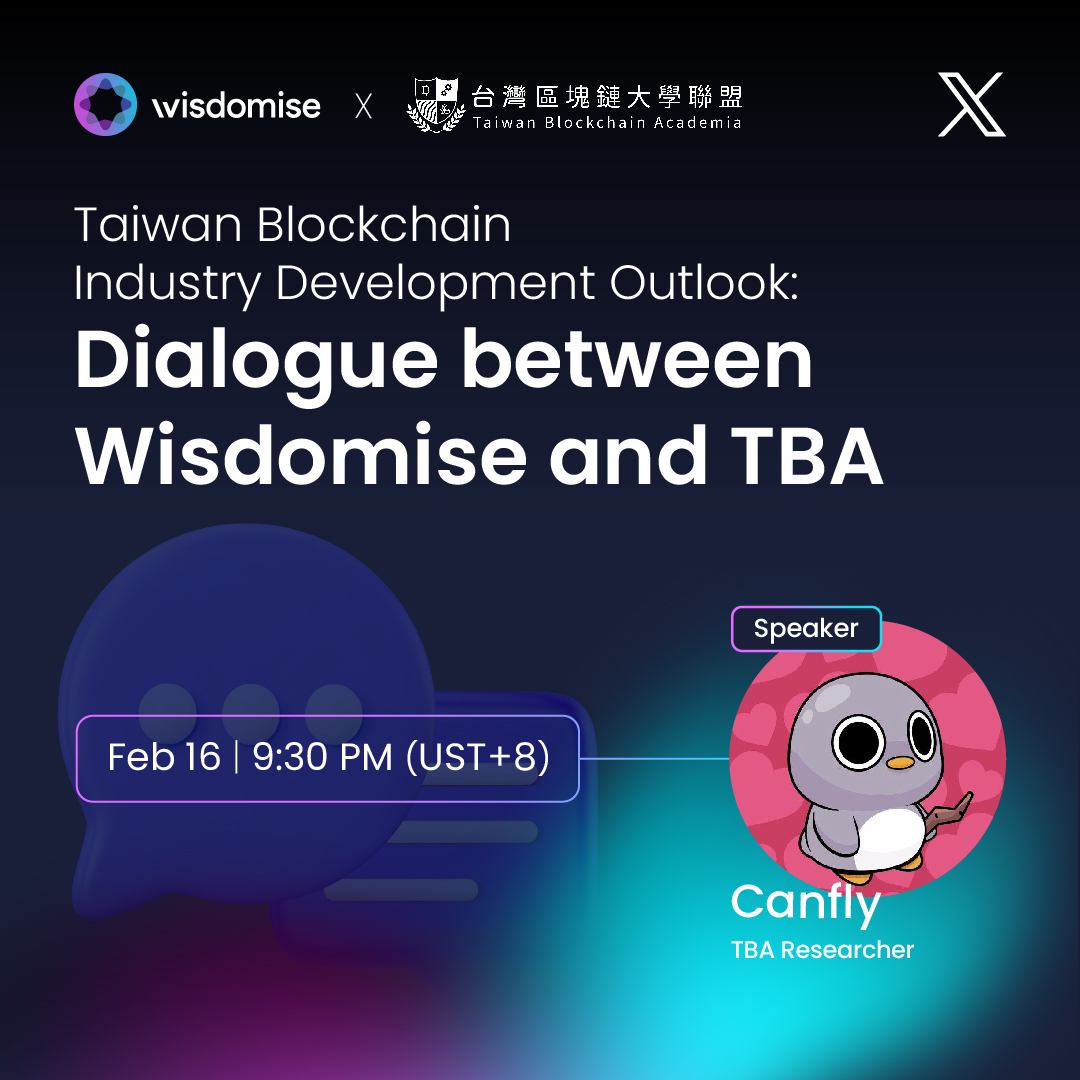 wisdomise's tweet photo. We are excited to hold this meaningful session with Cannily from Taiwan Blockchain Academia to connect more younger generations to the AI crypto future✨🧠

Join us at 9:30 (UST+8) tonight to explore more and win 50U worth FREE PASS*10💡👀

💬Language: Chinese
🔗Zoom Link: https://t.co/TBxfvsCNT2