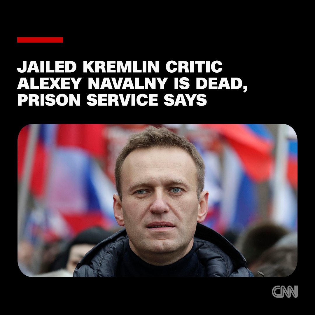 Jailed Russian opposition politician Alexey Navalny is dead, prison service says.

Read more: cnn.it/3us5EmZ