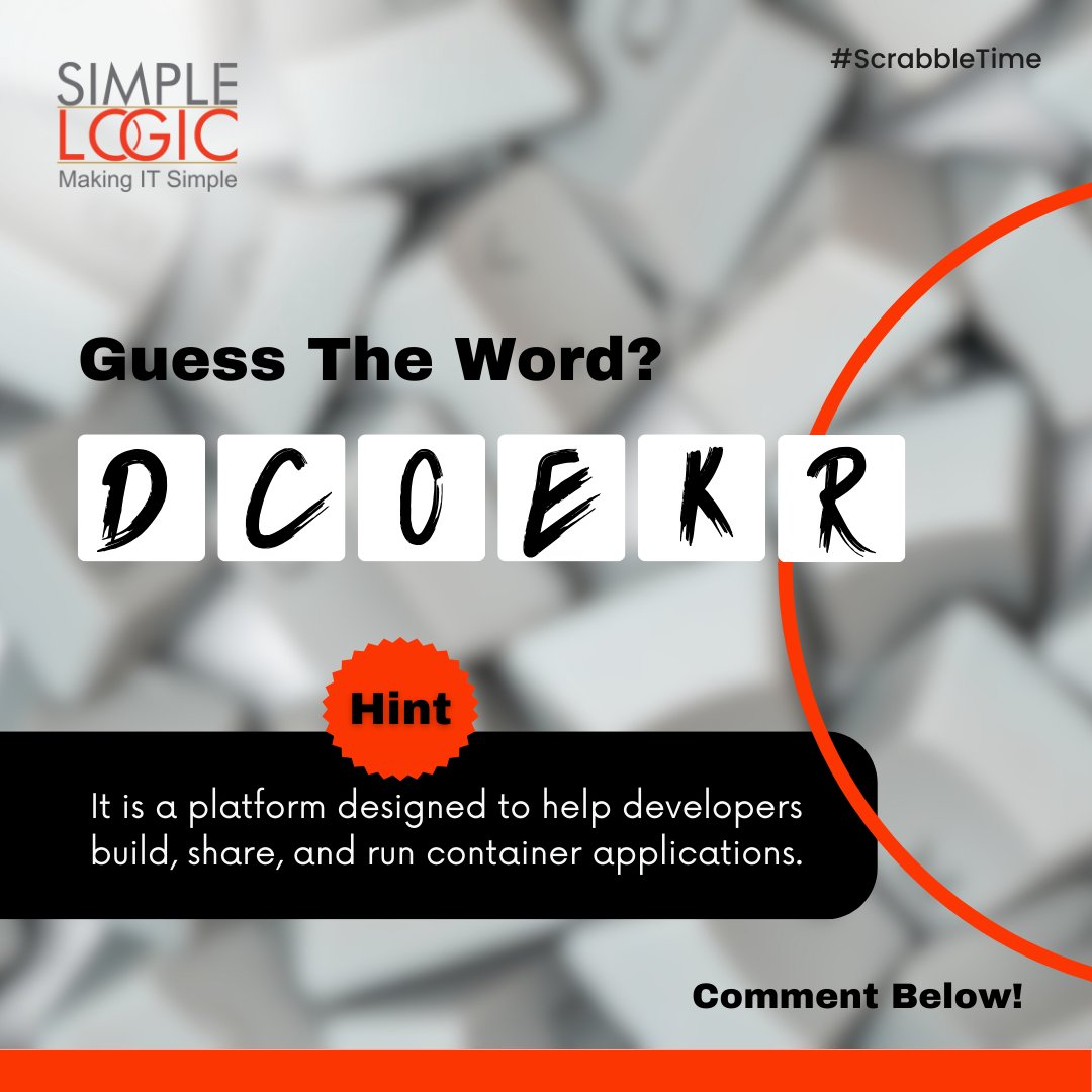 Can you guess this 6-letter word and its techy platform? 

Unscramble your day with the above word. 🧩

#simplelogic 

#data #securedata #scrabbletime #scrabble #wordgame #desktop #techplatform #codinglife