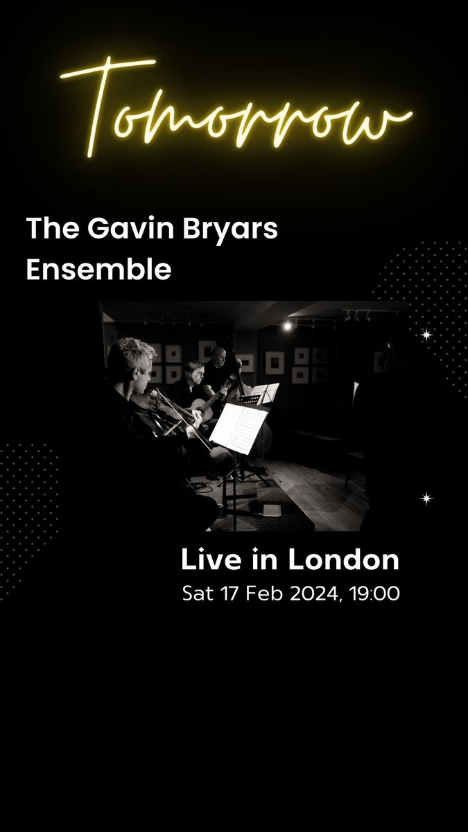 *Tomorrow Night* Tickets here: ticketsource.co.uk/gavinbryars/t-…