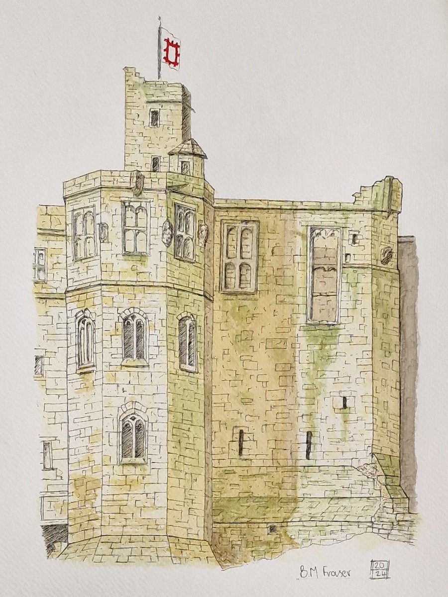 Do you recognise this location? The venue of our handfasting 20 years ago (in July) painted by my hubby Bruce. He only started painting in since he retired from the #NHS 3 years ago @EnglishHeritage @AutonRuth @NorthumbriaNHS #RetiredNurse #ItsCannyUpNorth #Castles #Watercolour