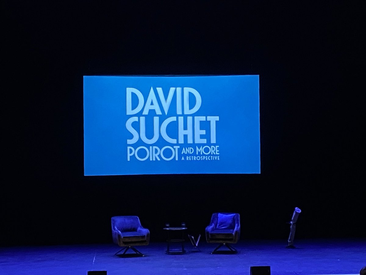 OstapchukK's tweet photo. A half-term treat for my 12 and 14 y.o. who adore Poirot! You should have seen their faces when the amazing @David_Suchet first spoke in Mr. Poirot’s voice. Thank you so much Sir, for a delightful evening! ❤️ https://t.co/rzH7tiLW6b