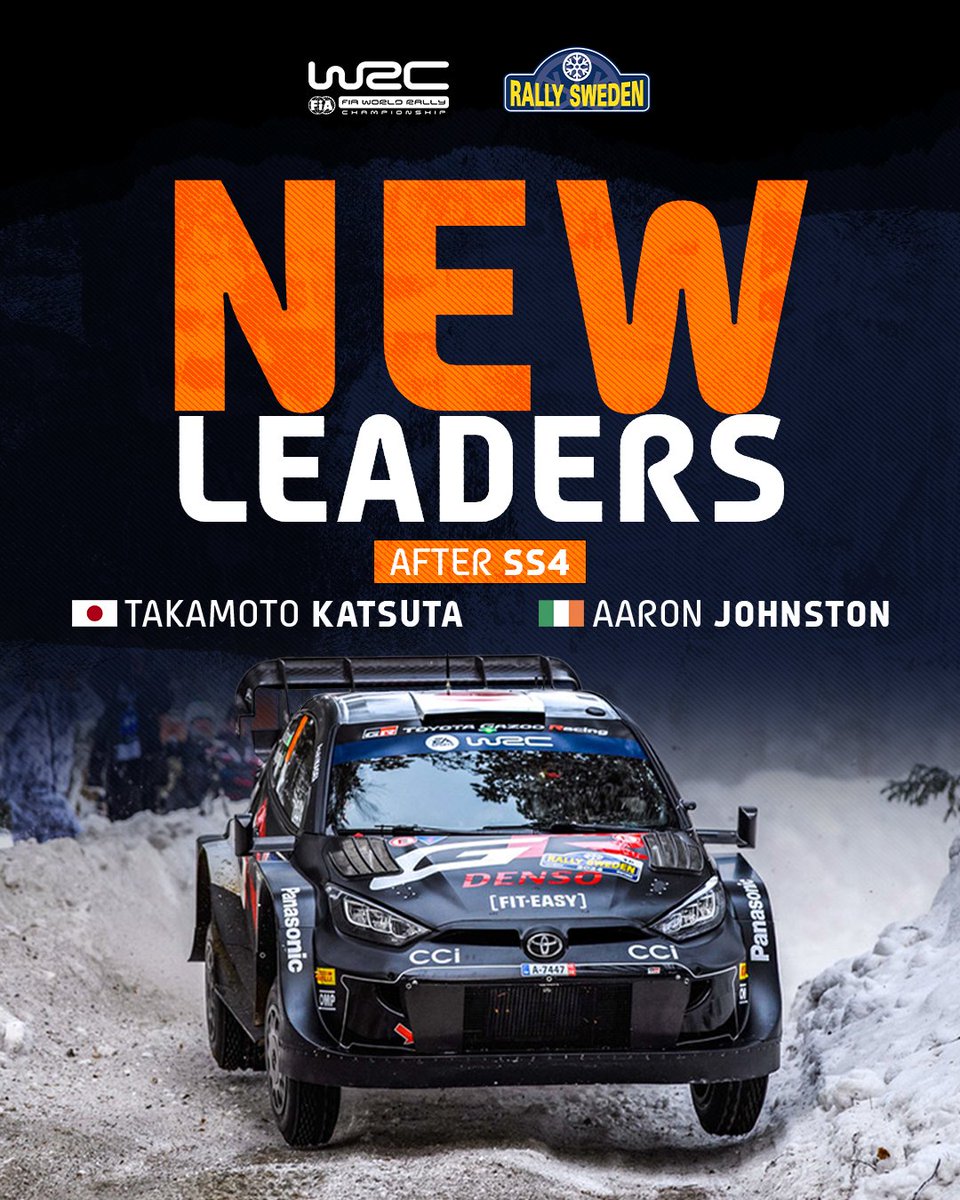 After four stages, guess who's at the front? 🚗💨 @TakamotoKatsuta and @AaronJ_CoDriver