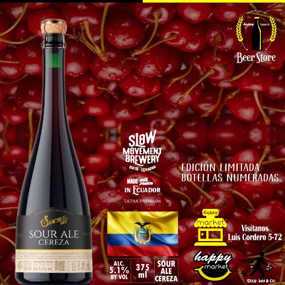 HappyMarket10's tweet photo. @MrLinkEc @TwitchLatam Exclusiva y limitada 😍! #cerveza sour de #cereza , encuéntrala en nuestro local en #Cuenca (botellas numeradas) 😉👌🍻 https://t.co/uCIhjGHTY9