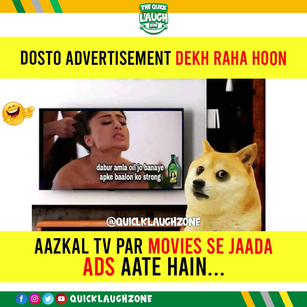 quicklaughzone's tweet image. Dabur Amla funny Ads. 🤣😆😜😂😁

#daburamla
#ads
#funtimes
#meme
#viral
#viralmemes
#memesworld
#bhfyp
#desimemes
#memesdaily
#memesbrasileiros
#trendingnow

---- tags ---

Ben Duckett
Inter Miami
Kane Williamson
Sora Ai
Ratha Saptami
Kavita Chaudhary
HPCL
Ben Foakes