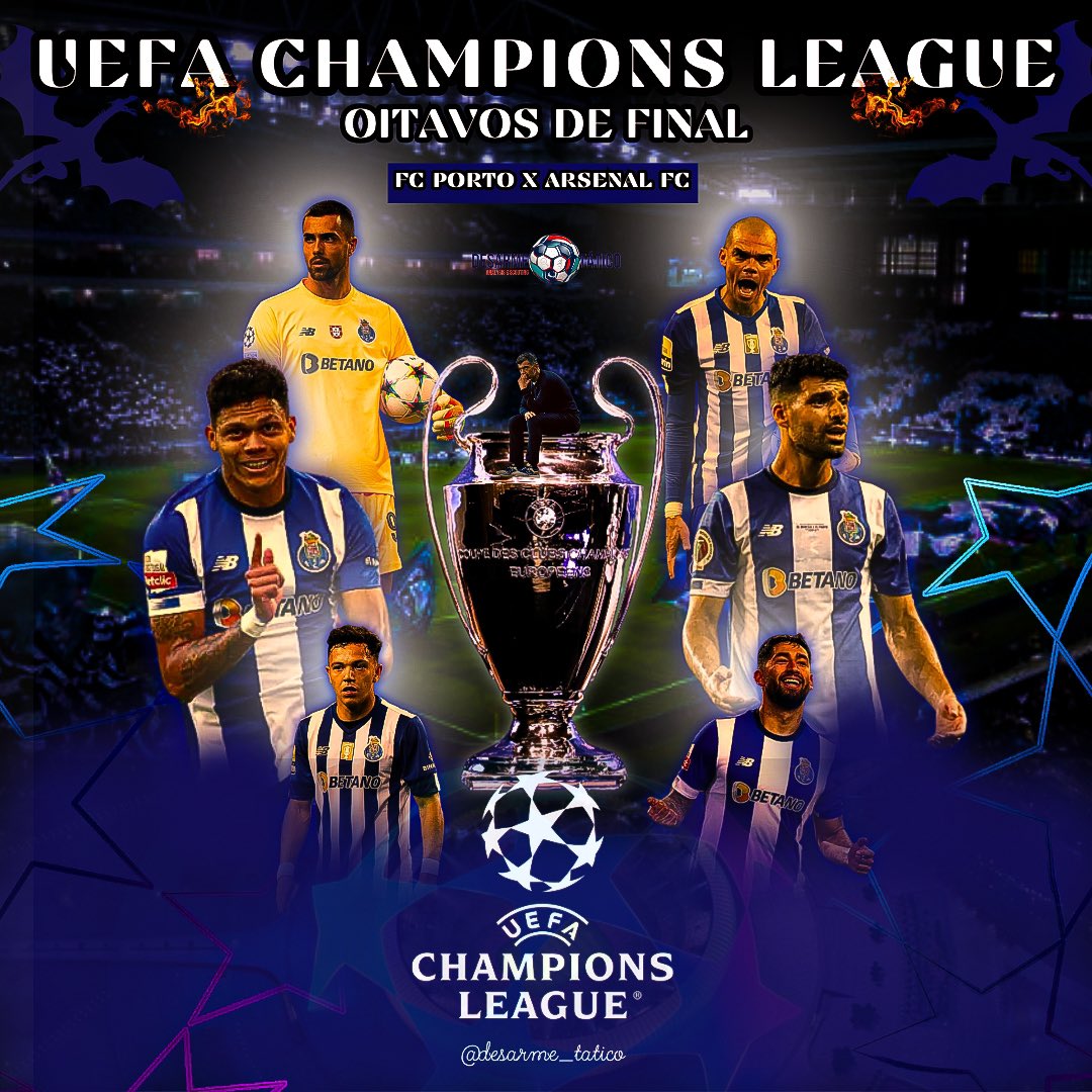 Queres ganhar bilhetes para assistir ao jogo do 𝐅𝐂 𝐏𝐨𝐫𝐭𝐨 𝐱 𝐀𝐫𝐬𝐞𝐧𝐚𝐥 𝐅𝐂? 🏟️

Para saberes como participar tens de:
   👉🏼 Seguir <a href="/desarme_tatico/">Desarme Tático 🐉</a>
   👉🏼 Dar Retweet e Like no post

Após isso será enviada uma mensagem explicativa para concorrer ao prémio! 🔵