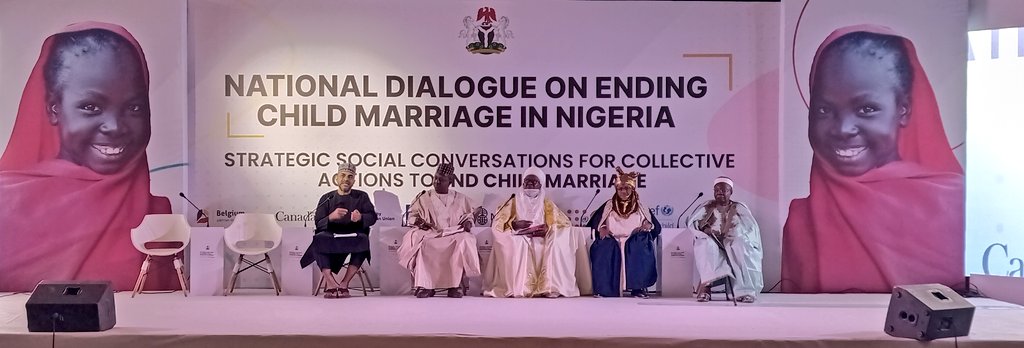 First panel of the day on the role of traditional and religious leaders in addressing child marriage in #Nigeria More to follow. 🔥 🇺🇳🇳🇬