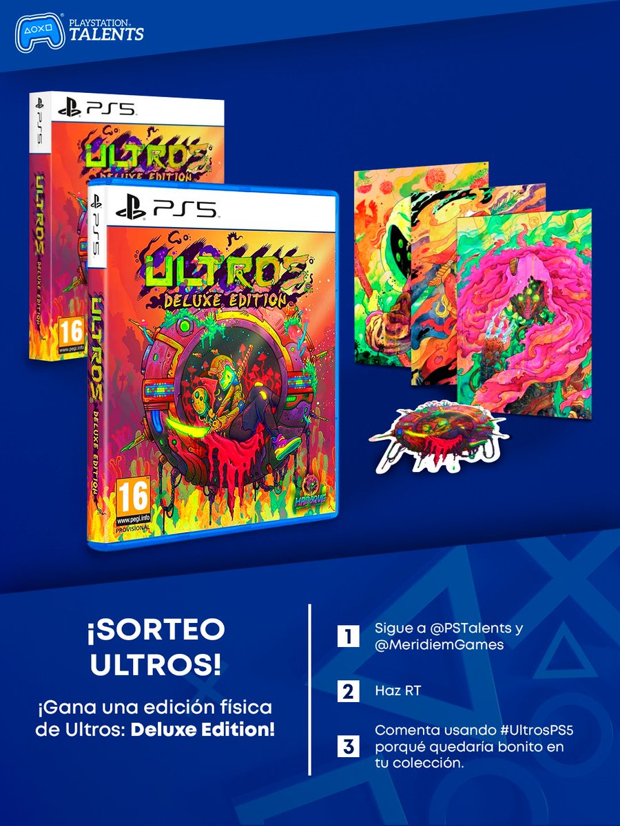 PSTalents's tweet photo. ¿Quiere esta ultra edición tan chula de Ultros?

Pues este sorteo te vendrá que ni pintado👇

1⃣Sigue a @PSTalents y @MeridiemGames
2⃣Haz RT.
3⃣Comenta usando #UltrosPS5 porque quedaría bonito en tu colección. https://t.co/2uDzEOOGrS