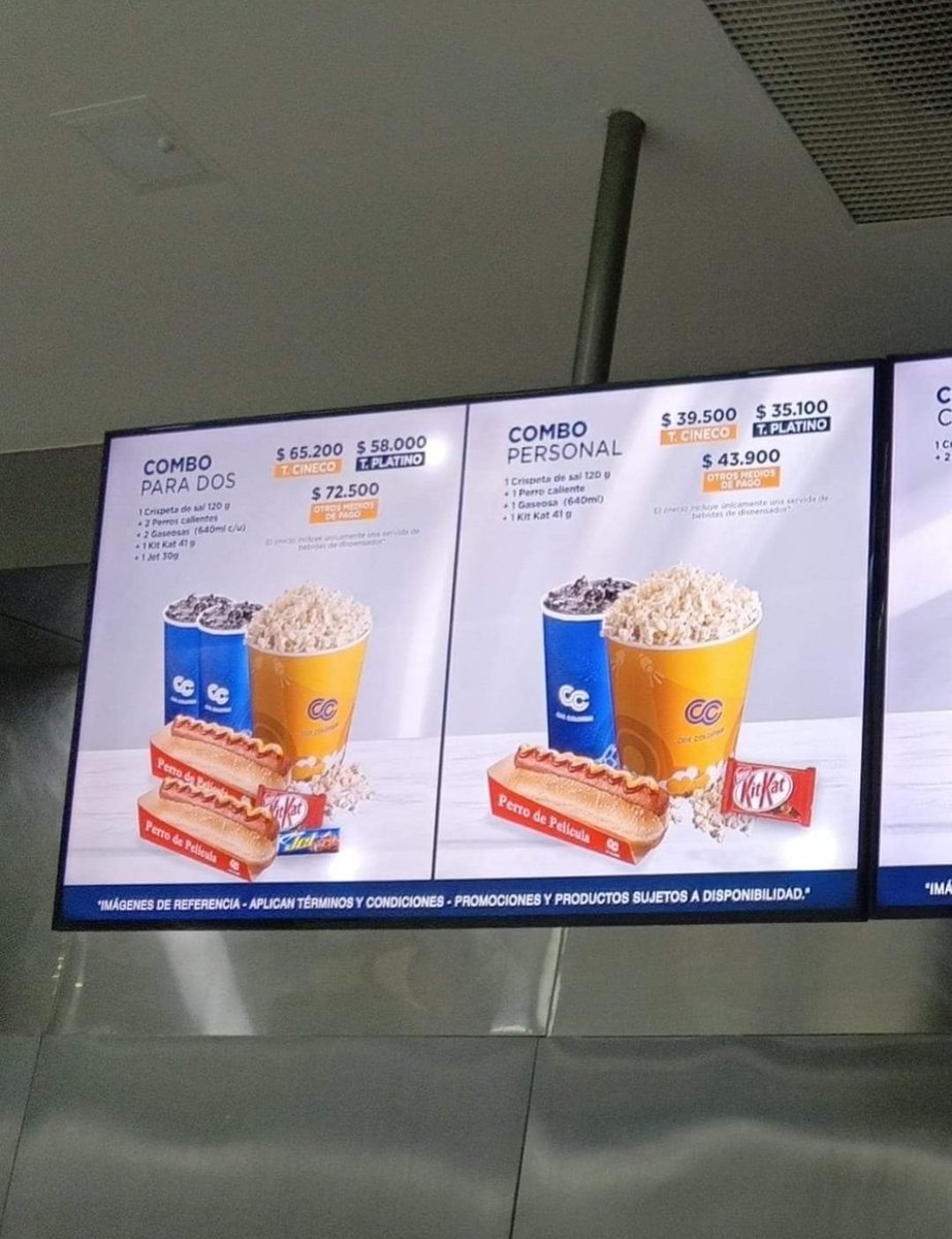 VenteDigo1's tweet photo. Con ganas de sacar las cesantías para comprarme un combo para 2 en Cine Colombia. 🤐 https://t.co/81GqizWFZ1