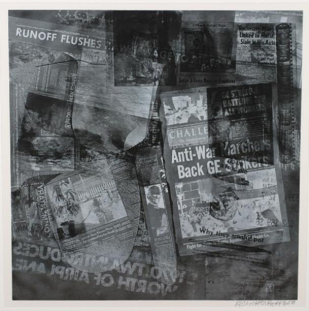 CURRENTS (ANTI-WAR MARCHERS) by #RobertRauschenberg (1970).