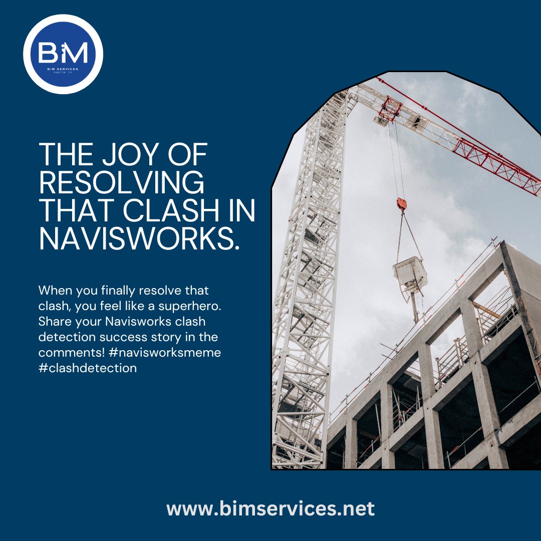 BIM_CADservices's tweet image. When you finally resolve that clash, you feel like a superhero. Share your Navisworks clash detection success story in the comments! #navisworksmeme #clashdetection #bimservices #bim #services #hvac #modeling #shopdrawings #work #project
