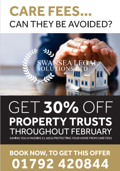 Looking to avoid care fees? In certain situations, setting up a property trust can be the solution. Enjoy 30% off all trusts booked in February 2024! 🏡 To schedule an appointment, contact Swansea Legal Solutions at 01792 420844.

#EstatePlanning #PropertyTrust #LegalAdvice 📞