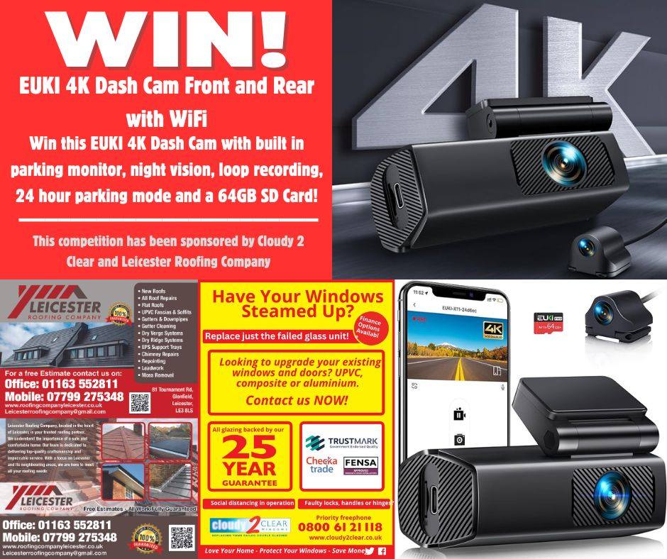 Congratulations to Helen Teresa Shanley who has won the X11 Dash Cam in this weeks Pink Pages competition. 
Thank you to Leicester Roofing Company and Cloudy 2 Clear for sponsoring the competition.

#winner #congratulations #competition