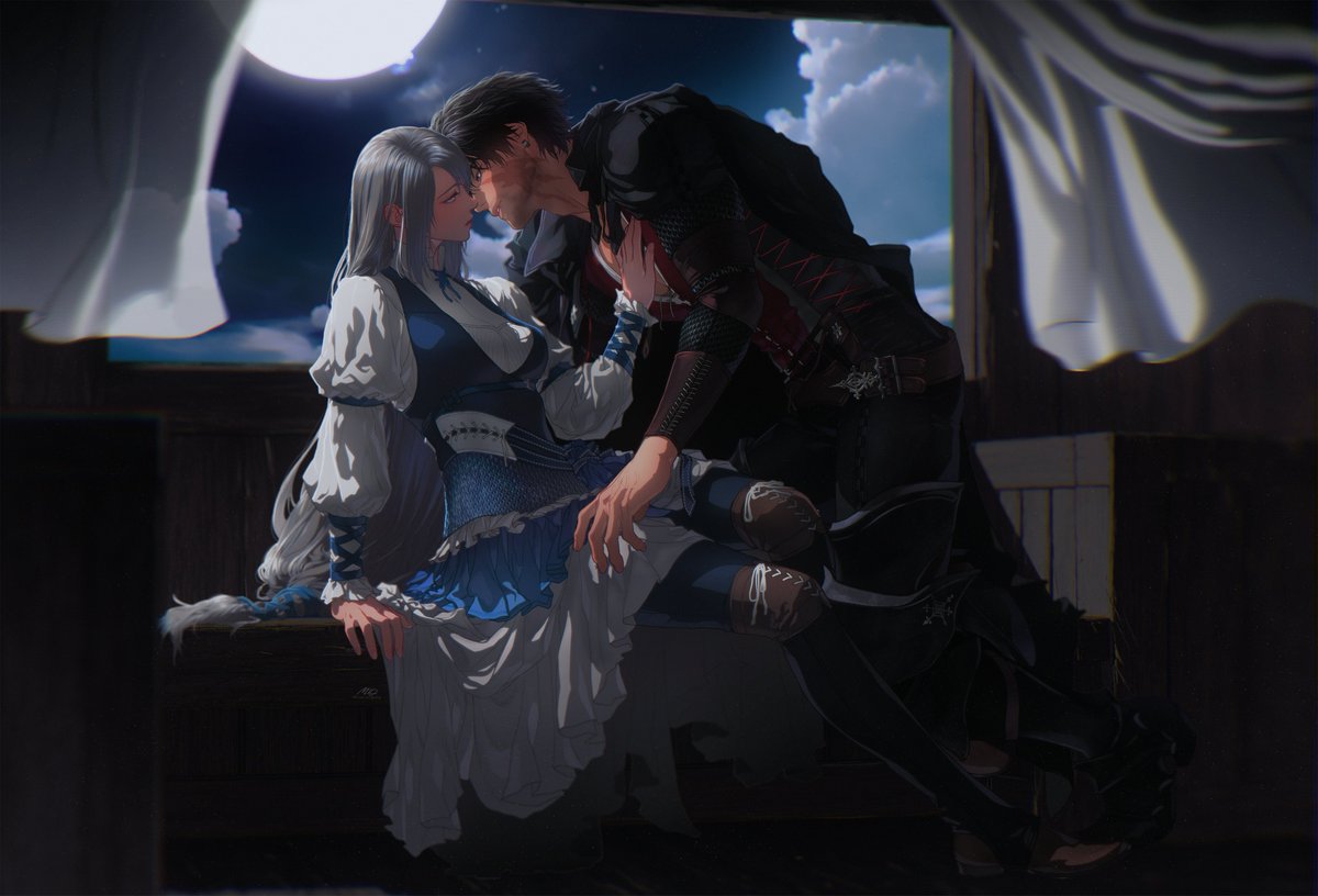 Salmone_blue's tweet photo. Moonlight 🌙✨
#Cliji #クラジル #FF16
(모공 @ big_mogong 님 커미션 받았어요 🥰) https://t.co/yaHbaqmkIY