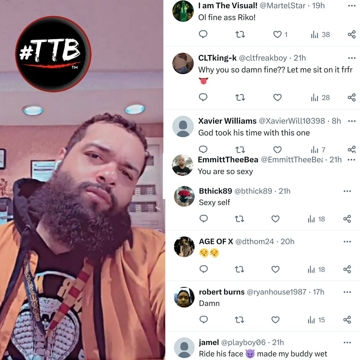 thirsttrapboy's tweet photo. "Ride His Face" is WILD 🤣
... Looks like the people are loving Mr #TopTalk @RiKoWithAK 's new BAY-YANG era 😭 the comments are out of control https://t.co/7Su08Hlrnm
