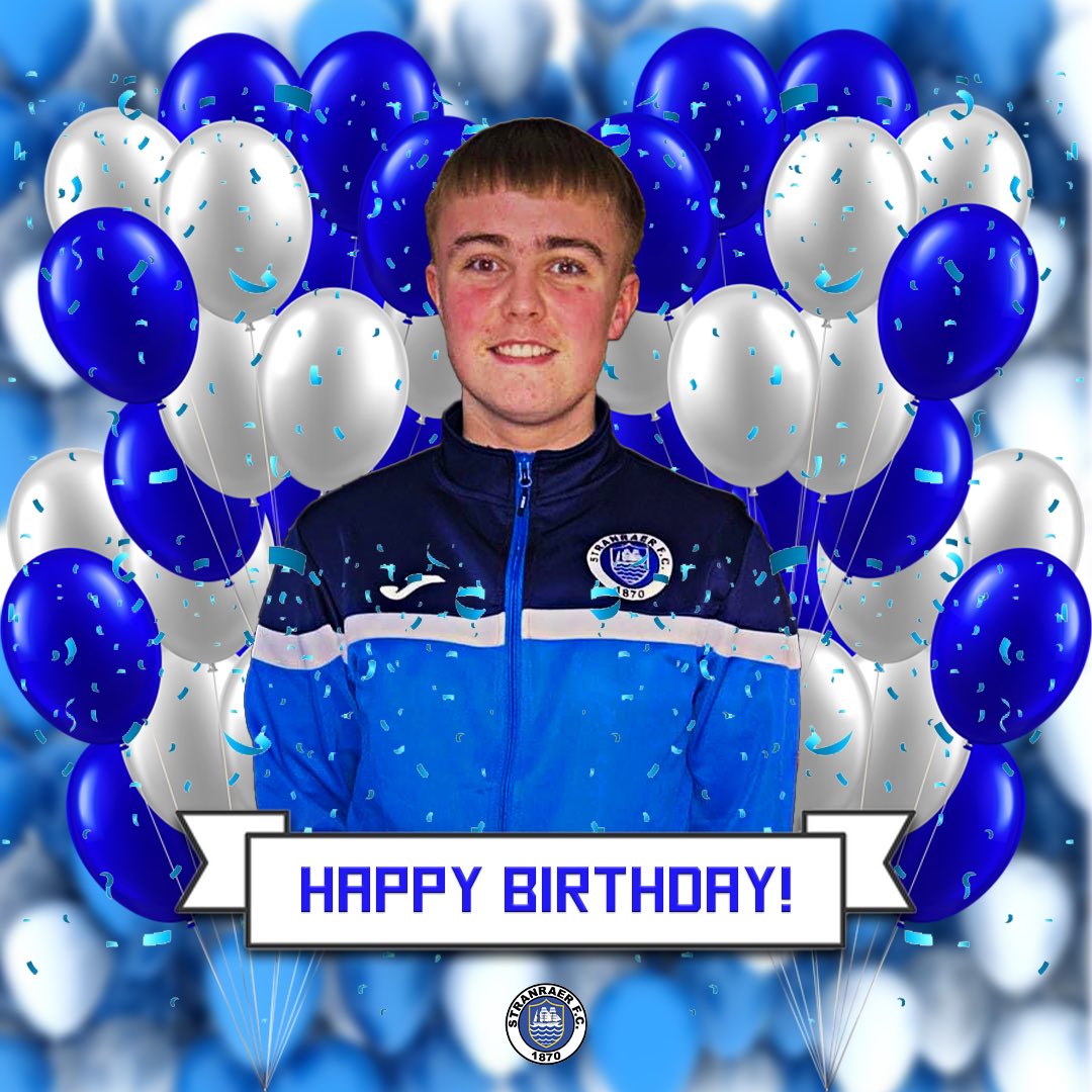 StranraerFC's tweet photo. Happy 17th Birthday to the youngest member of the Stranraer FC team, Aiden Russell 🥳

Aiden has been in at training &amp; about on match days, home &amp; away, helping out with the goalies 🧤 

Enjoy your day! 🤝 https://t.co/tWgQ0eYiy9