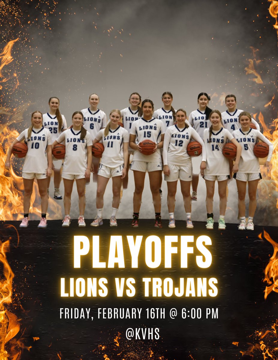 The Lions head back to KV for sectionals to play Harrison Trimble in a must win game tonight at 6:00! 🦁❤️🏀