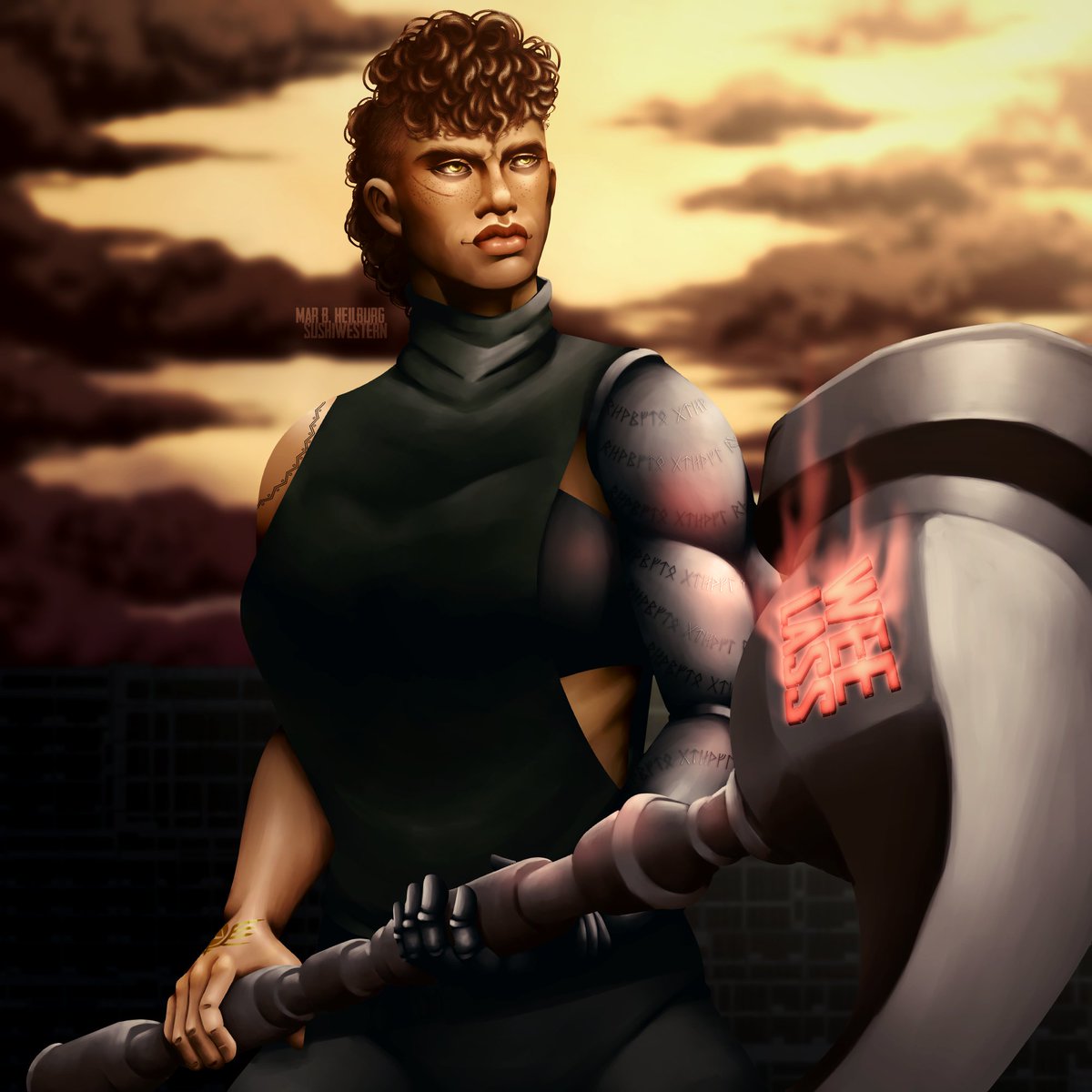 Second character from the Red Rising request list was Thraxa au Telemanus!! I don't think I've ever drawn her properly before but the time has come!

#redrising