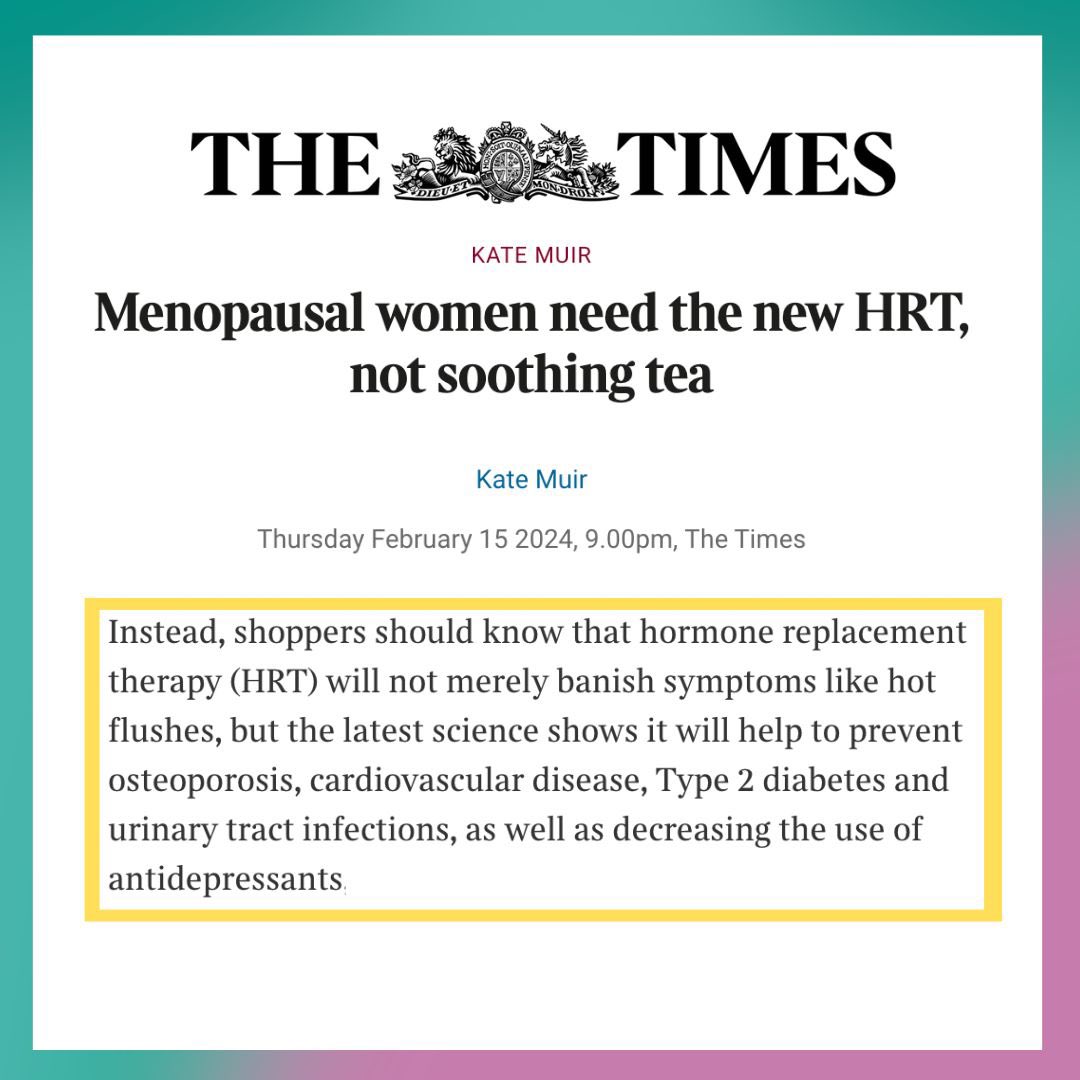 This article is worth a read by @MenoScandal in @thetimes talking about the recent news that @Tesco is trialling special “menopause-friendly” aisles in its stores. Kate covers so many important points, including the one I have pulled out here. ‘Menowashing’ is becoming