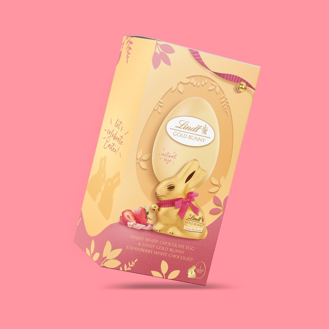 BrandtasticUK's tweet photo. 🌷Spring is in the air (just)🌷 and we are excited to share our 2024 re-design of the Lindt Gold Bunny Easter Egg range, which also introduces two new flavours, Salted Caramel &amp; Strawberry White Chocolate 🐰🐣

#FMCGPackaging #eastereggs #easter #hampshirebusiness #bunny #lindt https://t.co/vTRMGe8IK2