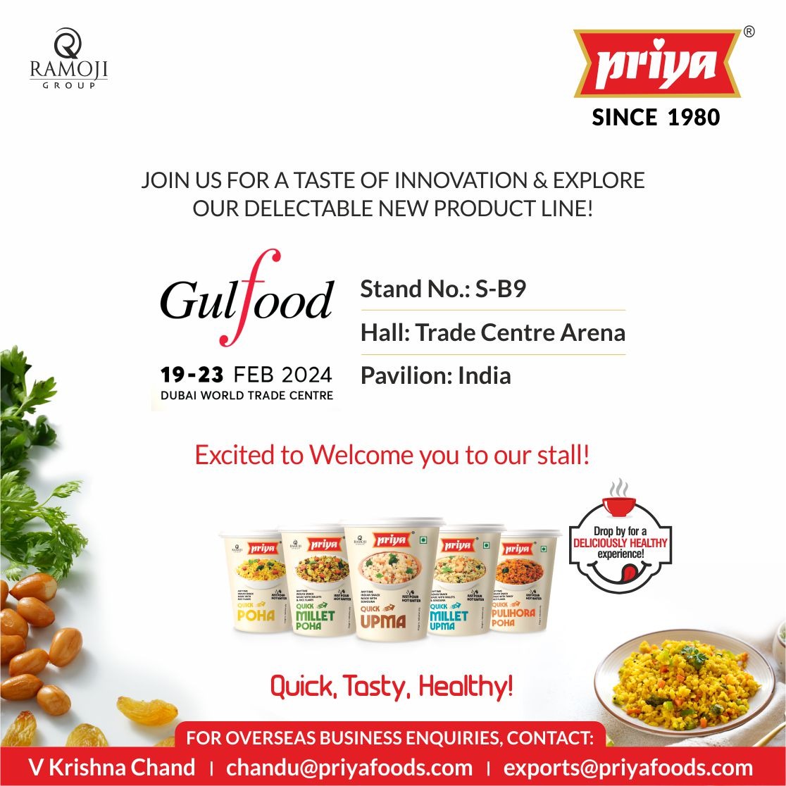Foods_Priya's tweet image. You’ll instantly fall in love with our instant foods!
The most easiest to cook, the most delicious to eat. Have you tried it yet?

See you on 19-20 Feb., 2024 in Dubai! @Gulfood

Visit our website: priyafoods.com

#priyafoods #priyaproducts #quickfood #instantfood