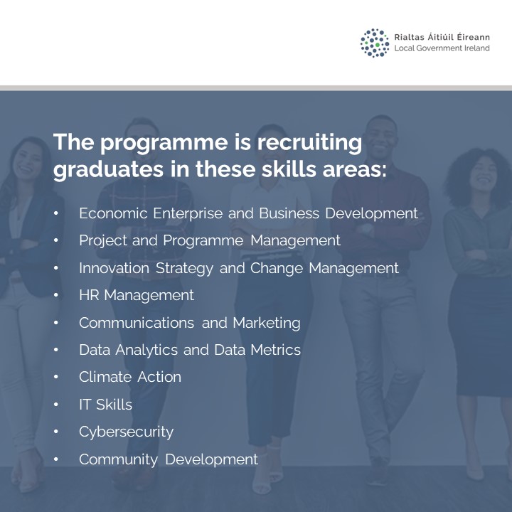 LocalGovIre's tweet image. The Local Authority Graduate Programme 2024 is now open for applications from graduates in a range of skills areas.

Learn more at LocalGovernmentJobs.ie/Graduates 

#MakeADifference #LocalGovJobs