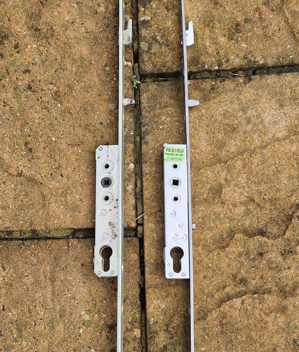 Broken sliding patio door lock mechanism replaced today in Norwich.  Peace of mind once more for the homeowner. #locksmiths