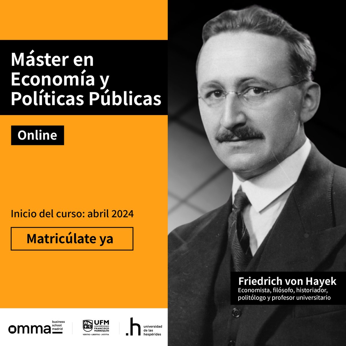 ¿Quieres conocer cómo funcionan los mercados libres?

Conoce la Escuela Austriaca, la Escuela de Chicago, la Escuela de Bloomington, el neoinstitucionalismo, y sus aportaciones científicas en defensa de la libertad del mercado.

¡Reserva tu plaza ahora!

omma.edu.es/master-economia