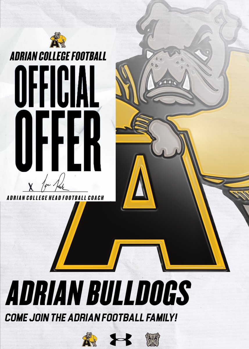 Jayden McCarthy (@jjoe_1313) on Twitter photo After a great conversation with <a href="/Coach_Palka/">Joe Palka</a> I’m blessed to receive my fourth offer from <a href="/AdrianCollegeFB/">Adrian College Football</a> 🐶! <a href="/Coach_Ty_Palka/">Tyler Palka</a> <a href="/Coach_Shiels/">Ron Shiels</a> <a href="/CoachKnollman/">Alex Knollman</a> <a href="/JebPalka/">Jeb Palka</a> <a href="/CoachWengert/">Kevin Wengert</a> <a href="/_coachmcgaughy/">Coach McGaughy</a> <a href="/coachHaskins95/">DJ Haskins</a> After a great conversation with <a href="/Coach_Palka/">Joe Palka</a> I’m blessed to receive my fourth offer from <a href="/AdrianCollegeFB/">Adrian College Football</a> 🐶! <a href="/Coach_Ty_Palka/">Tyler Palka</a> <a href="/Coach_Shiels/">Ron Shiels</a> <a href="/CoachKnollman/">Alex Knollman</a> <a href="/JebPalka/">Jeb Palka</a> <a href="/CoachWengert/">Kevin Wengert</a> <a href="/_coachmcgaughy/">Coach McGaughy</a> <a href="/coachHaskins95/">DJ Haskins</a>