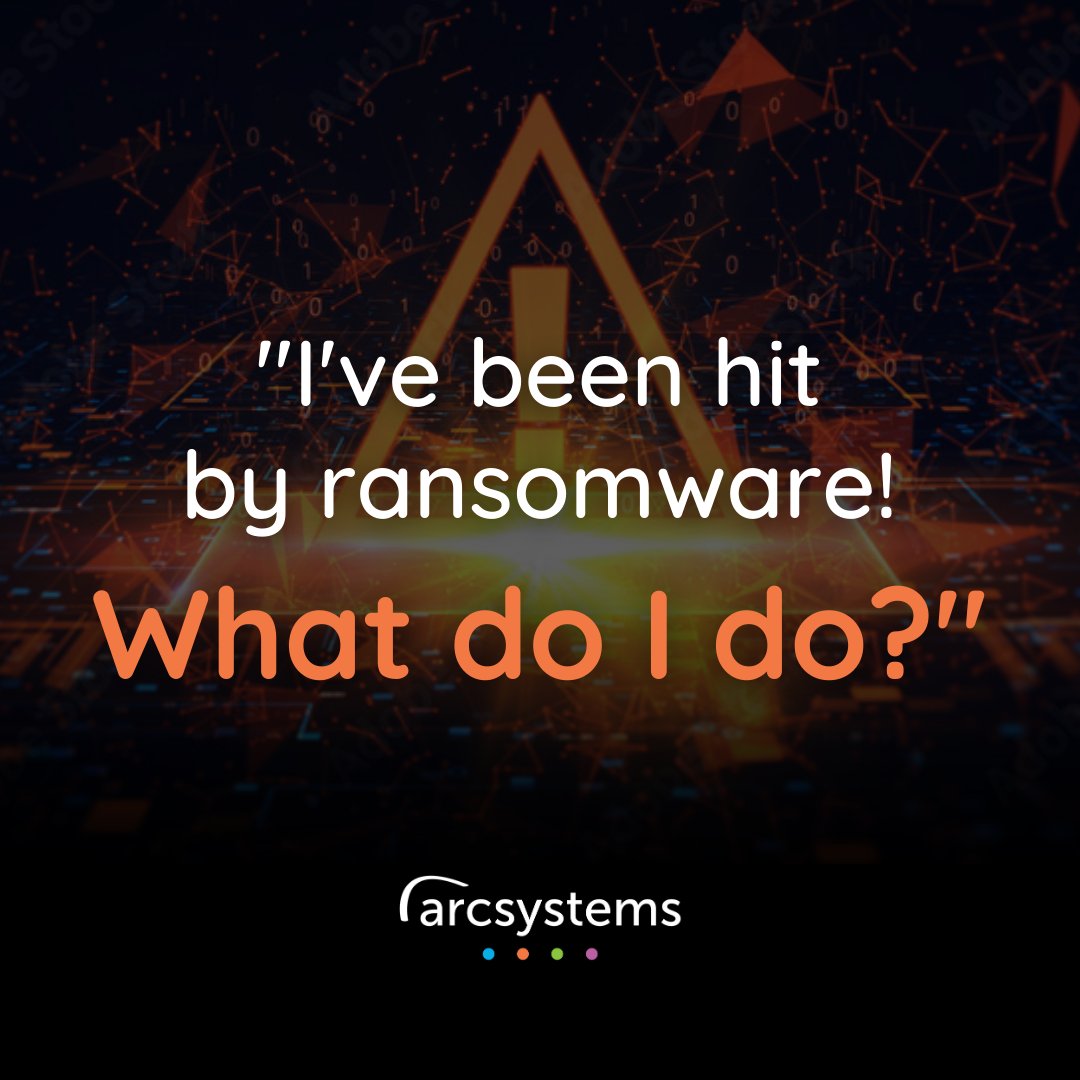 Been hit by #ransomware?

Here's what to do:

✅​ ​ Take a photo of the ransomware message.
✅​ ​ Disconnect from the network.
✅​ Turn off the device.
✅​ Contact your IT department immediately.

Get in touch for help protecting your business: arcsystems.co.uk/contact-arc-sy…