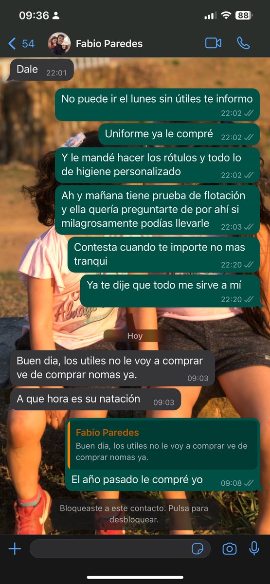 antogile's tweet photo. 15 de enero me había dicho que si le compraba todo ya que el año pasado pagué TODO sola Yo.. y HOY tranquilamente me manda esto…
y publico acá porque a éste le importa más el QUÉ dirán que su propia hija… mándenle mis saludos 😘 https://t.co/GqD5PgktcG