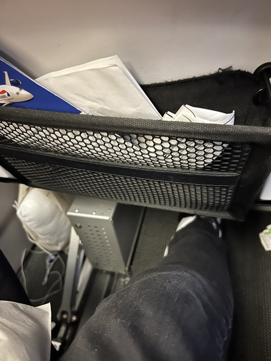 sharoncap's tweet image. @British_Airways I’ve just received an email stating that iris acceptable to have a metal box on the back of the chair infront of you which prevents being able to place your 2 feet next to each other? #healthhazard