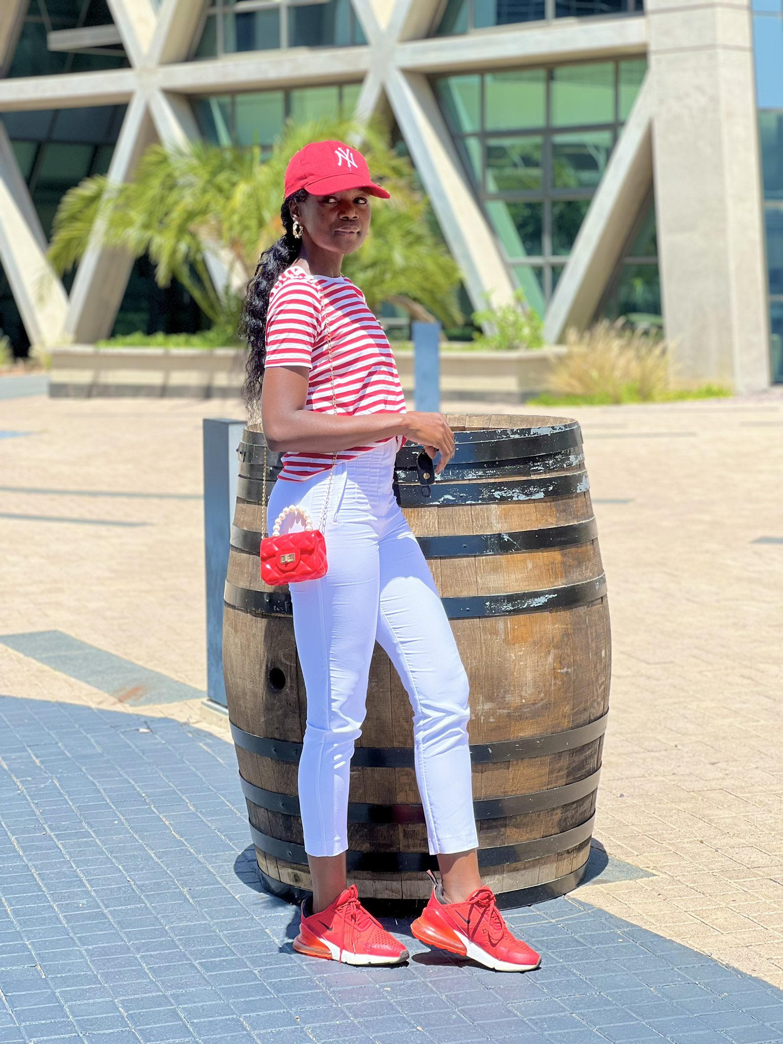 Red huaraches hotsell outfit ideas