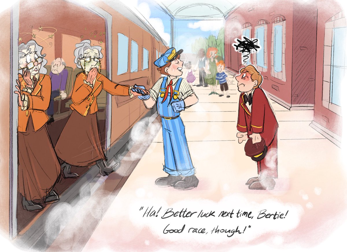 art_makes_art's tweet photo. Thomas, annie and clarabel don’t like when you race :/
.
.
.
#thomas #ttte #human #humanttte #annie #clarabel #annieandclarabel #bertie #art #conceptart #illustration #myart #thomasthetankengine #characterdesign #ValentinesDay https://t.co/F0AgSkqpl4