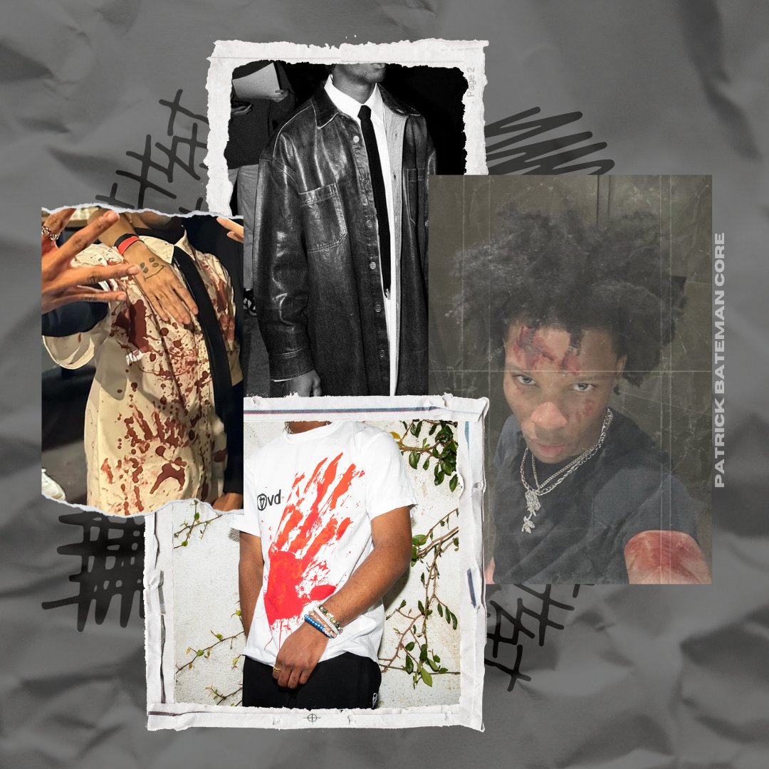 BravadoIntl's tweet photo. .@d4vddd #stylespotlight AKA patrick bateman core 👔💼🩸 the last hand t-shirt available now @ https://t.co/bQSVQH7h12

#d4vd #altfashion #ootd #fashioninspo https://t.co/V6k1B3TQwW