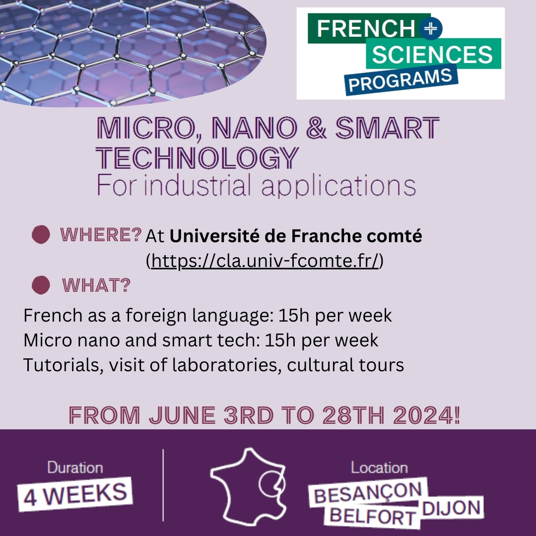 CampusFranceNg's tweet photo. 🔈Campus France Nigeria and @FranceInNigeria  are launching a new scholarship program to finance a short-stay program in Micro, nano, and technology at Université de Franche comté from June 3rd  to June 28th,2024.

👉 Guideline: https://t.co/RTcQiuqchl

#Rendezvousenfrance https://t.co/7XAjkXtQQ7