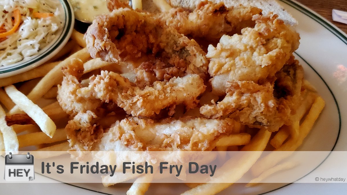 HeyWhatDay's tweet photo. It's Friday Fish Fry Day!
#FridayFishFryDay #FriedFish #Fish https://t.co/mgh5blRDr0
