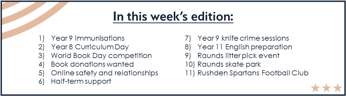 Manor_School's tweet photo. The half-term break is here! Today's edition of #OurManor includes details of support groups, free/discounted kids meals and an activities guide to help you through the week off school.
See you all again on Monday 26 February.
https://t.co/w4tHaAjzCC https://t.co/2Hze01JOPH