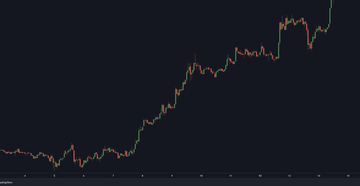 ElonMuskPDA's tweet photo. Which #memecoin will have chart like this? 🚀 https://t.co/BSkhR4bX5b