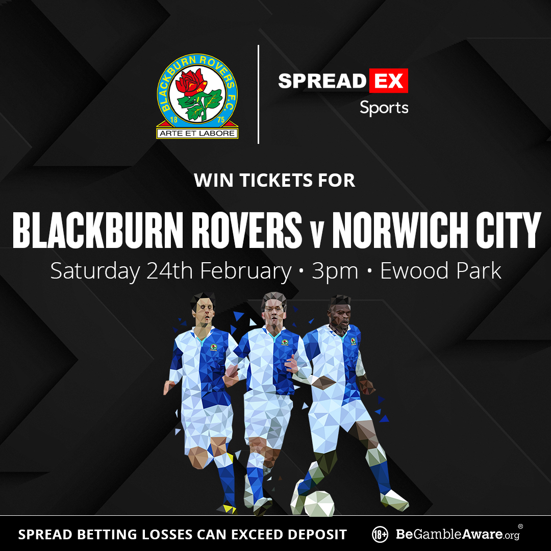 🚨Competition Time🚨

How do you fancy the chance to win tickets to <a href="/Rovers/">Blackburn Rovers</a>  🆚 <a href="/NorwichCityFC/">Norwich City FC</a> !🎟️

For the chance to win🥇

1⃣ Follow us + Repost this post♻️
2⃣ Enter your details in the entry form below⤵️
spreadex.com/blackburnga

TS&amp;C's Apply🔞