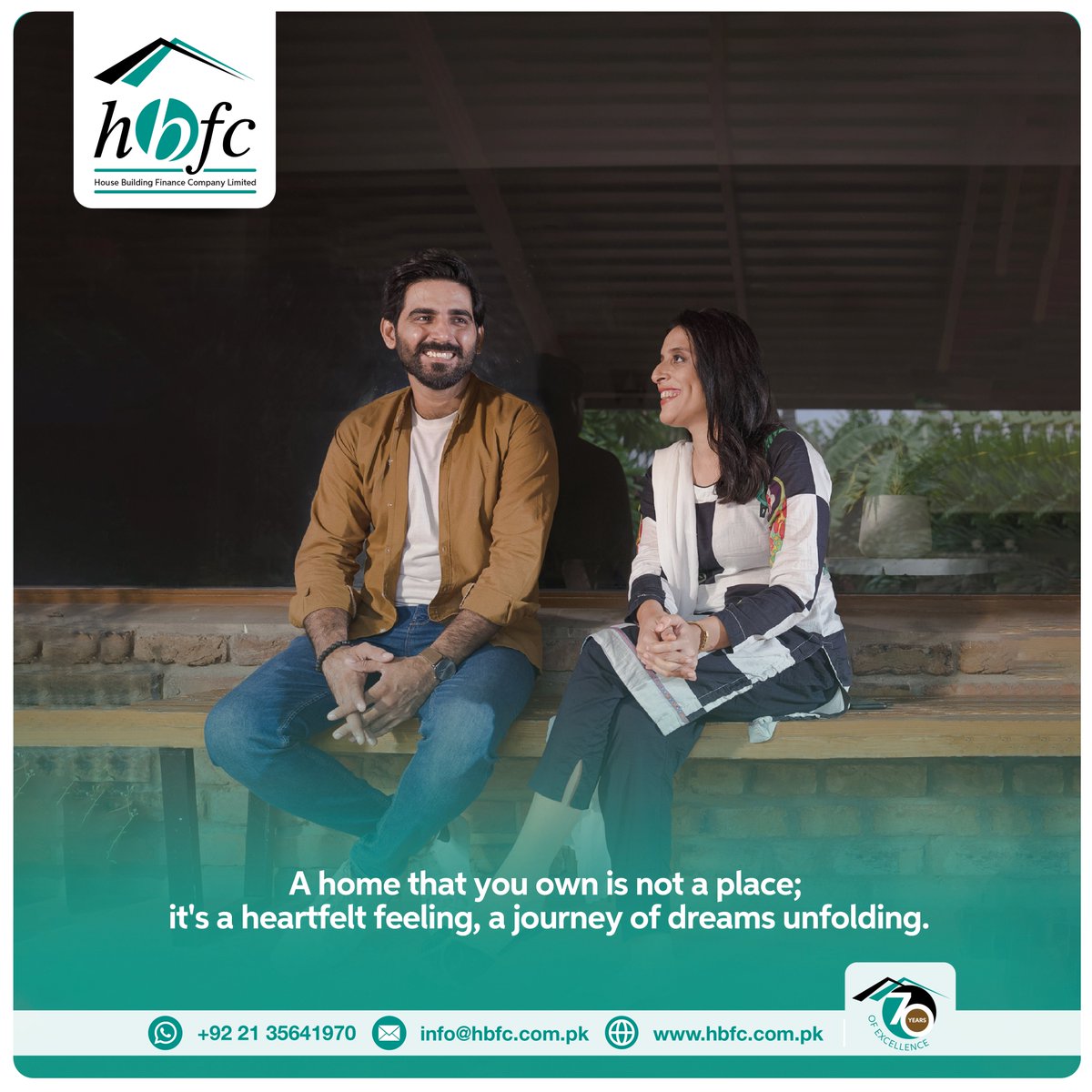 HBFCPakistan's tweet photo. More than just a space, a home you own is the canvas where dreams unfold and feelings flourish. 🏡✨

Connect with our experts today. Visit https://t.co/bjvKsVnCA2 or simply drop a WhatsApp message at: (021) 35641970

#HBFC #HomeOwnership #HomeSweetHome #HomeJourney https://t.co/kC6Mrn96oT