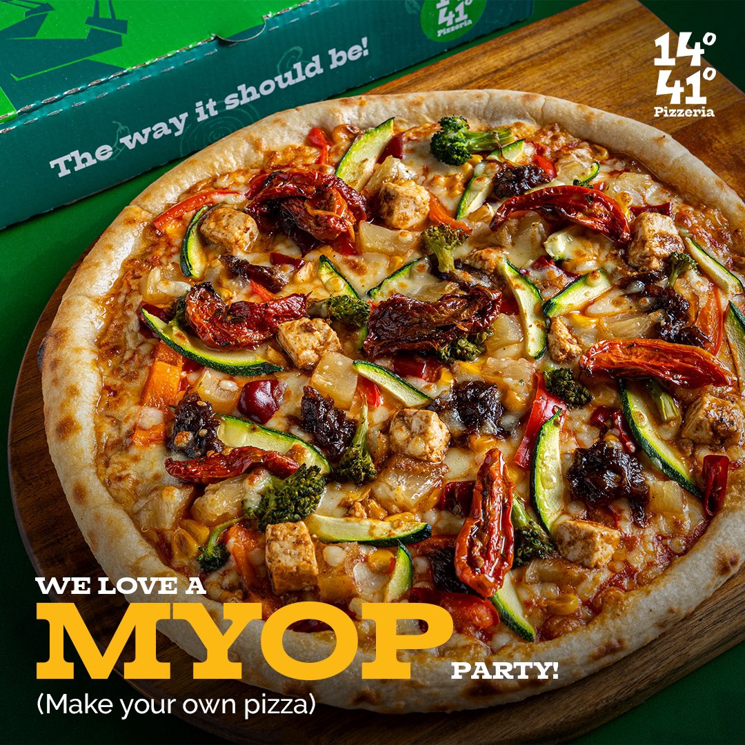 This friday night calls for a pizza that is personalised the way you like it. 

Because what’s more exciting than eating pizzas? Making your own pizzas. 🤩

Order in or come visit us and choose your own toppings to prepare a classic/gourmet pizza at a 14° 41° Pizzeria near you.