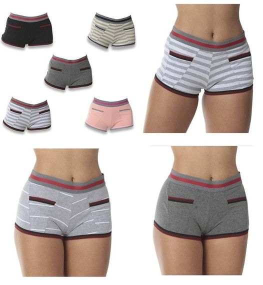 Kit com 5 Calcinha Short Algodão Penteado Mauí