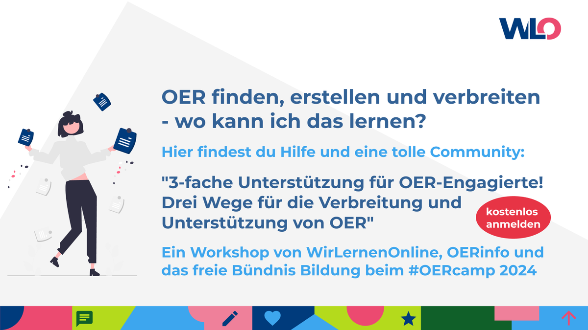WirLernenOnline (@wirlernenonline) on Twitter photo #OERcamp 2024 - letzte Workshop-Plätze:
1️⃣3-fache Unterstützung für OER-Engagierte! mit <a href="/B_Freie_Bildung/">BündnisFreieBildung</a> <a href="/OERinfo/">OERinfo (oerinfo@bildung.social)</a> kurzelinks.de/3mbg
2️⃣Mein Bildungsraum – einheitlicher Zugang zu OER-Vielfalt mit @BMBF_Bund <a href="/VDIVDE_IT/">VDI/VDE Innovation + Technik GmbH</a> kurzelinks.de/ir87
<a href="/OERcamp/">#OERcamp</a> #OERde #OpenEducation #OERcamp 2024 - letzte Workshop-Plätze:
1️⃣3-fache Unterstützung für OER-Engagierte! mit <a href="/B_Freie_Bildung/">BündnisFreieBildung</a> <a href="/OERinfo/">OERinfo (oerinfo@bildung.social)</a> kurzelinks.de/3mbg
2️⃣Mein Bildungsraum – einheitlicher Zugang zu OER-Vielfalt mit @BMBF_Bund <a href="/VDIVDE_IT/">VDI/VDE Innovation + Technik GmbH</a> kurzelinks.de/ir87
<a href="/OERcamp/">#OERcamp</a> #OERde #OpenEducation