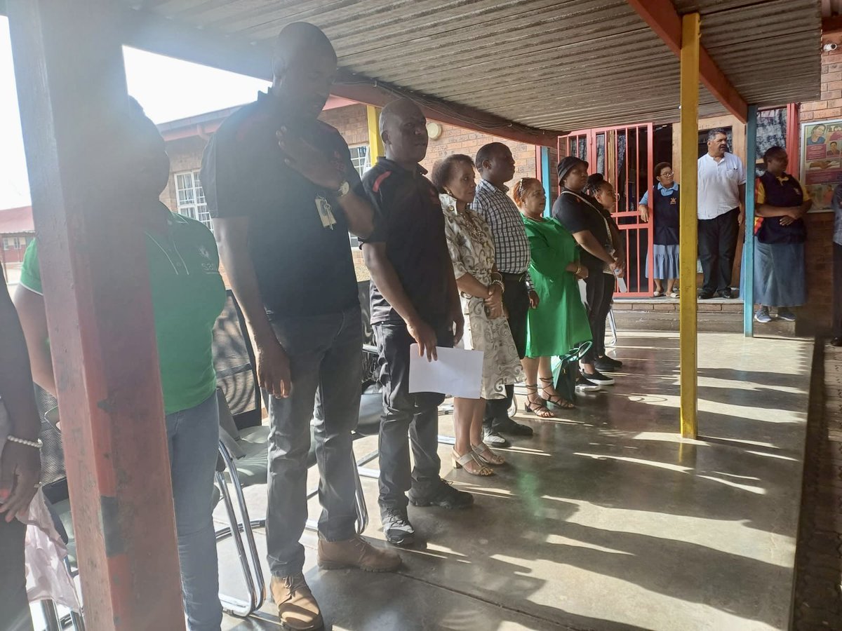 ActionSATshwane's tweet photo. ActionSA Cllr Novina Pillay joins dignitaries this morning at P.S Fourie Primary School, Eersterus, to hand over school uniforms through Eersterust SASSA Office. #LetsFixEducation https://t.co/HUQeafj1cS