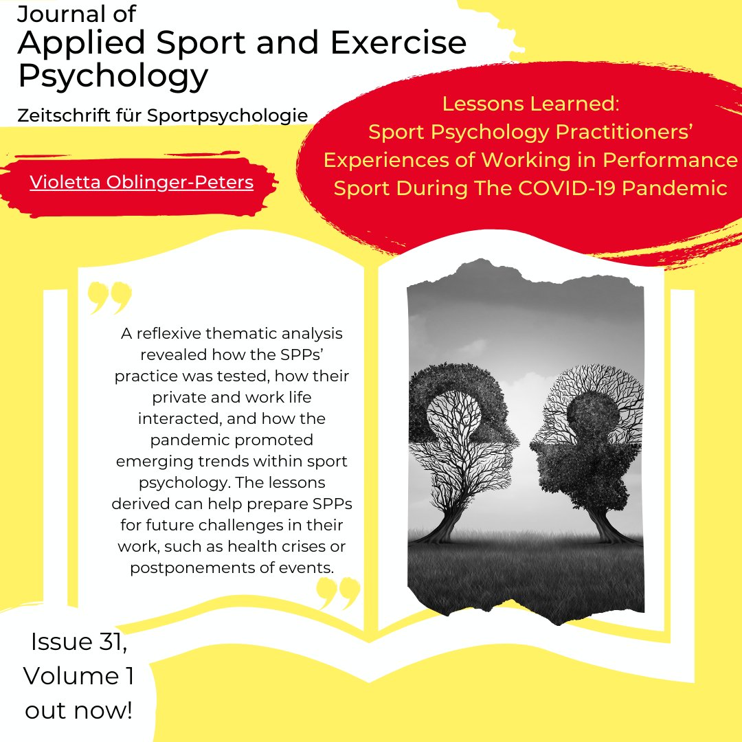 JASEP Issue 31, Volume 1 out now! 
Article 1 written by Violetta Oblinger-Peters. The whole article can be found here: 
econtent.hogrefe.com/doi/10.1026/29…
