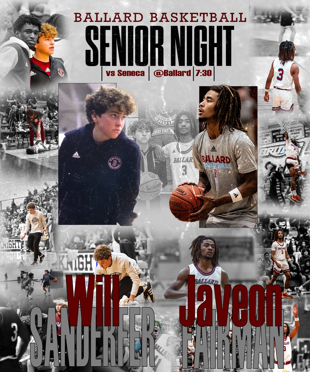 Ballard_Hoops's tweet photo. SENIOR NIGHT!

🆚Seneca
📍Ballard
⌚️7:30 https://t.co/4AD0wDAlvy