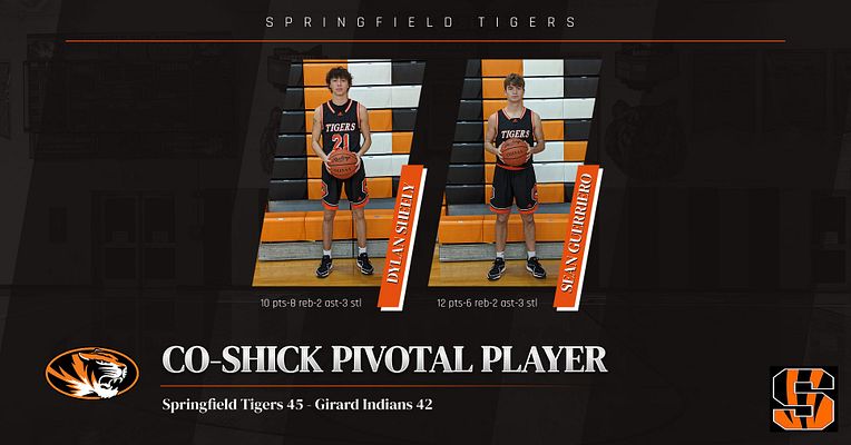 HoopsTiger's tweet photo. Tigers improved to 16-4 with a 45-42 win over Girard. @Dylan_Sheely18 &amp; @Sean_Guerriero shared the Shick Pivotal Player Award with big games.  @c_cunninghamm3 &amp; @Isaac44514160 LaMorticella contributed 8pts each. Drew Miller another solid effort with 7 pts, 5reb, and 2 blk. https://t.co/AorYwCOam2