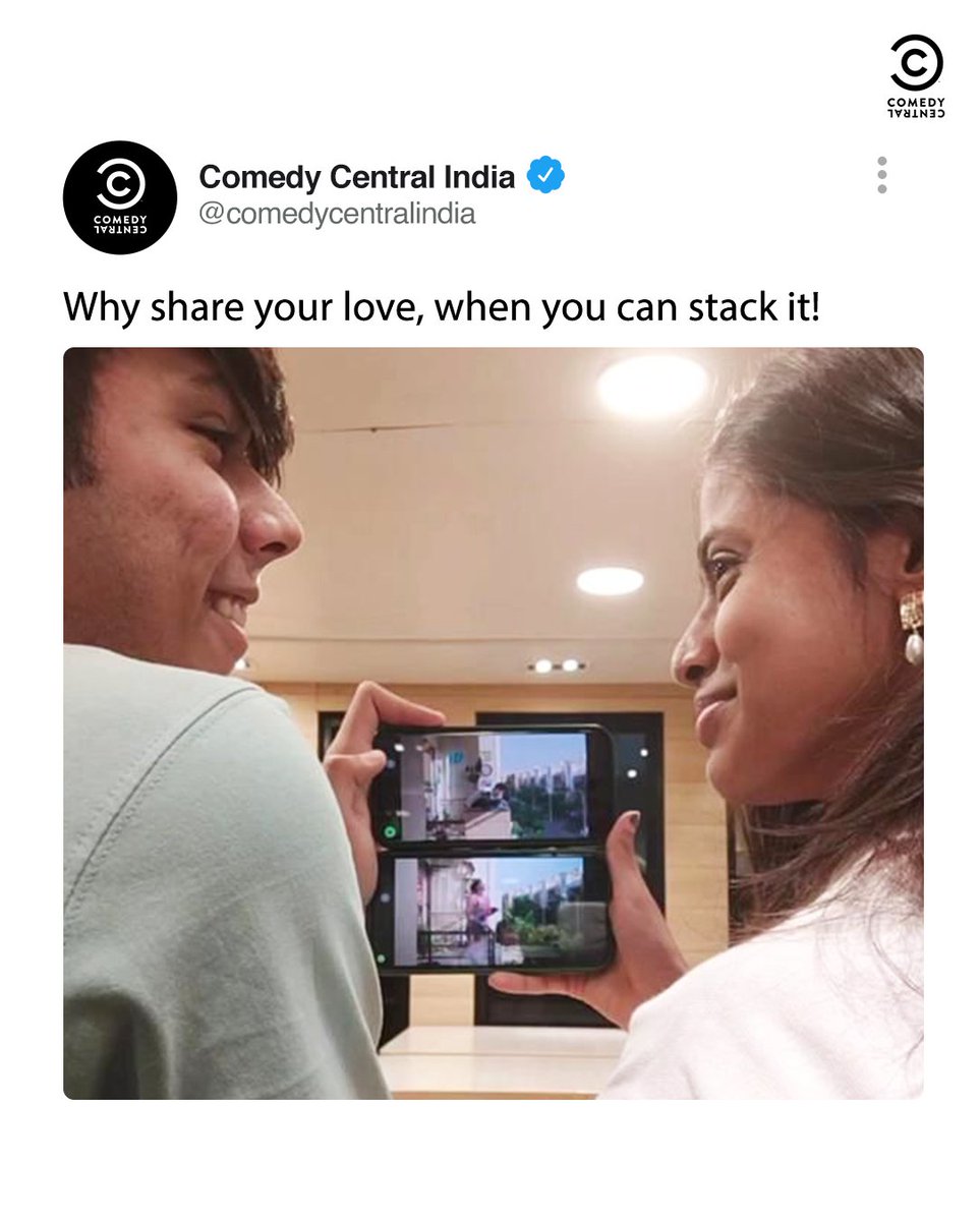 ComedyCentralIn's tweet image. Screens were never meant to be shared!

Hit the link in bio, stack your phones and get ready for a one-of-a-kind movie experience with your partner!

#ComedyCentral #HappierTwogether #OnScreen #ValentinesDay