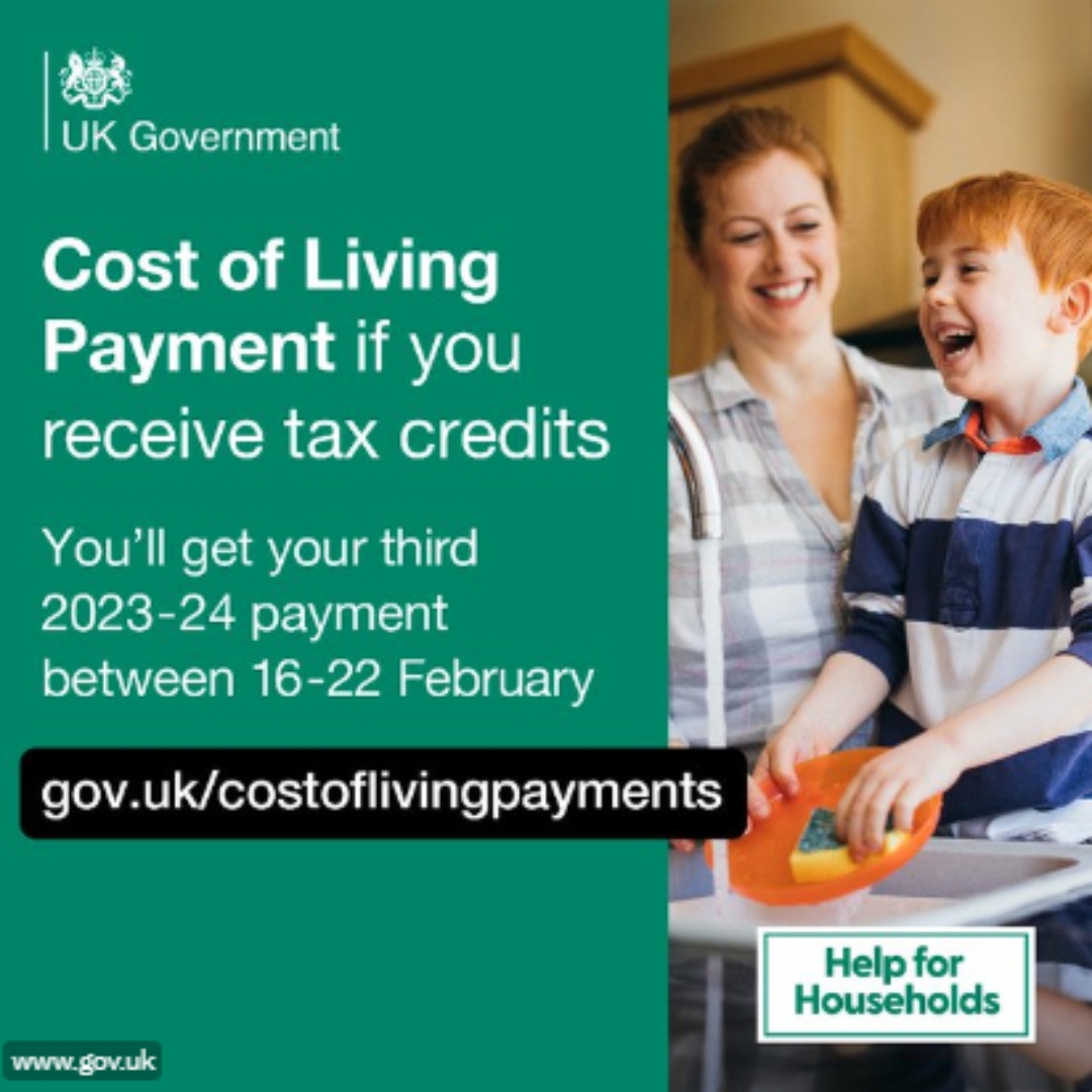 Reminder that cost of living payments are set to be paid between 16 - 22 February. You will automatically receive this payment if you get certain benefits or tax credits💰. Find out more here 👉 orlo.uk/c3S7Y